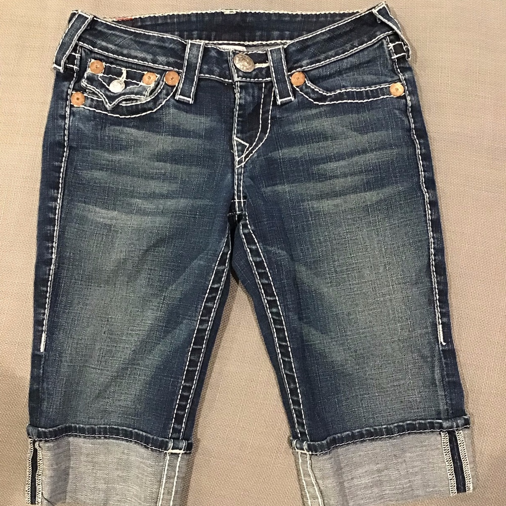 True Religion Knee Length Rainbow Sophie Size 25